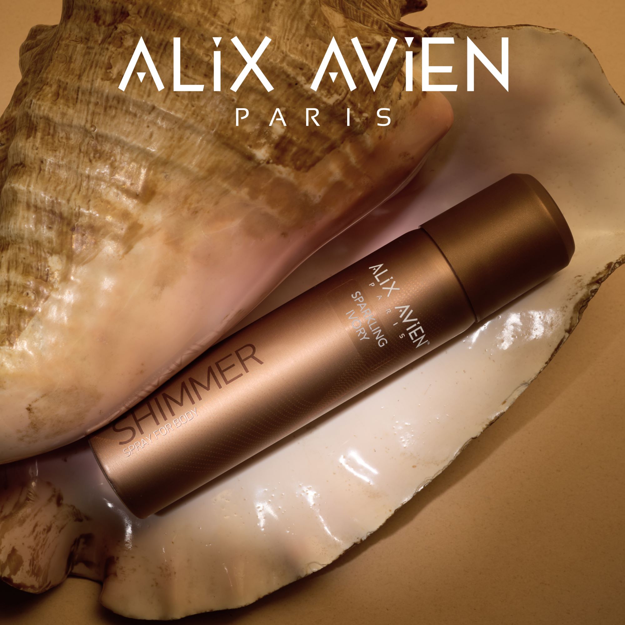 Спрей для тела и ног с шиммером ALIX AVIEN (Shimmer spray for body sparkling ivory 75ml)